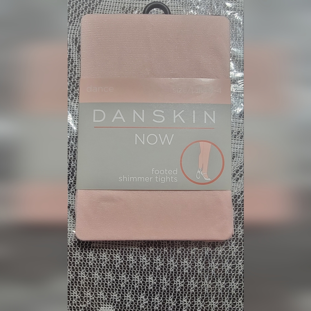 Danskin Now footed shimmer tights size 2/4 ballerina dance